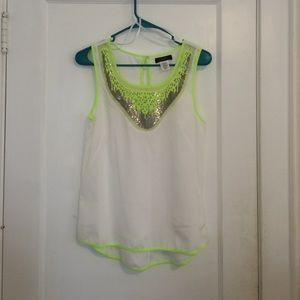 White blouse w/ neon accents