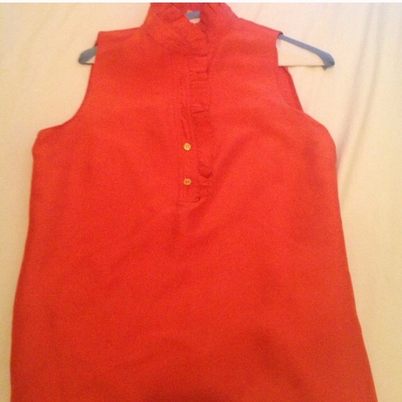 Beautiful Orange Tory Burch sleeveless blouse