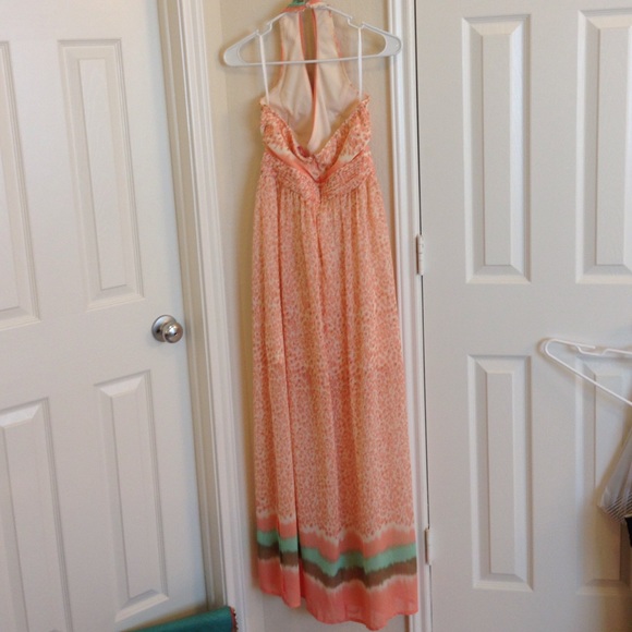 Hope's Boutique Mint & Peach Maxi Dress - Picture 2 of 2