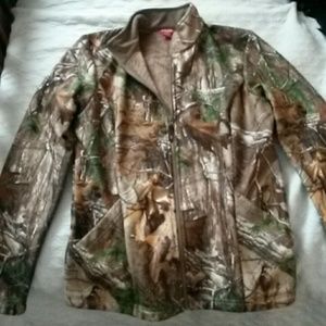 Camo Zip Up Fleece Jacket NWOT