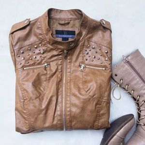 NEW🚩Studded Cognac Jacket