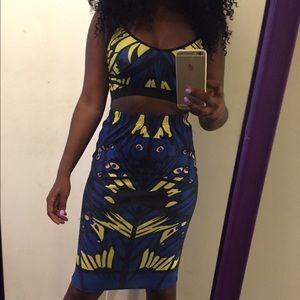 Printed 2 piece skirt set