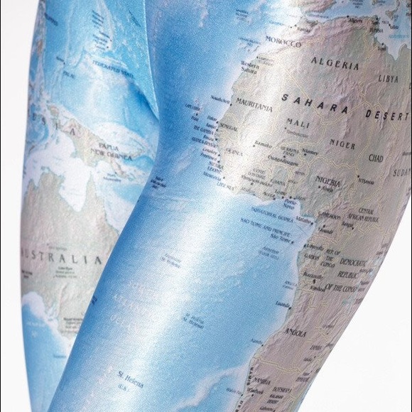 Blackmilk Pants - {PRICE DROP} Black Milk World Maps Leggings Nylon