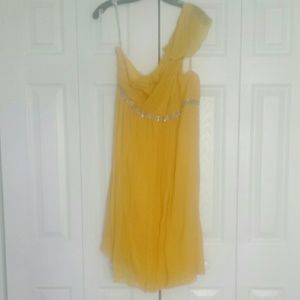 Beaded One-Shoulder Dress