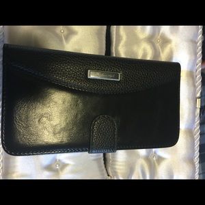 Black iPhone 6+ leather wallet case new