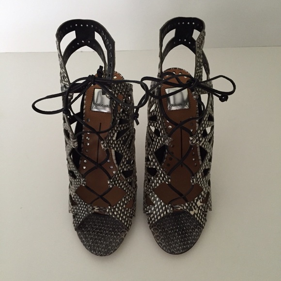 Dolce Vita Black and White Helena Sandal