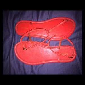 Red/Orange Old Navy Sandals W/ Ankle Strap