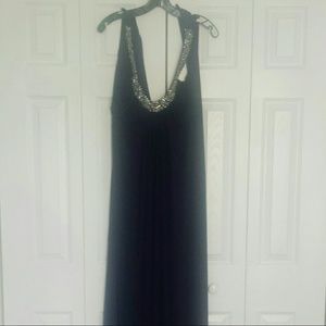 Navy Blue Beaded Dress