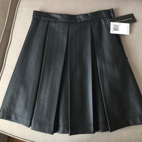 French Connection. Size 2 leather short skirt. NWT