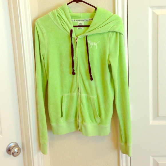 VS Lime Green & Black Hooded Jacket - Picture 1 of 2