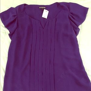 Express Deep Purple/Violet Dressy Top