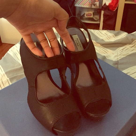 Black simply Vera wang wedges