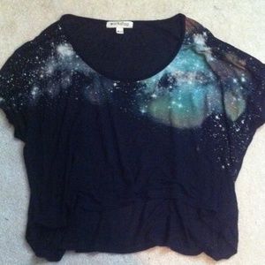 Loose galaxy crop top!
