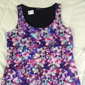 Express Floral Sleeveless Tank Top