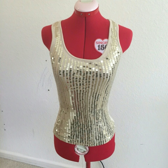 Gold SequenCE Tank Top