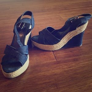 Bcbgeneration denim wedges