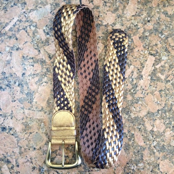 Genuine Leather Marciano Woven Belt - Picture 2 of 3