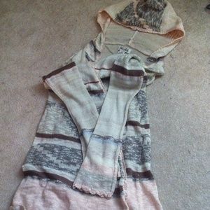 Extra long, hooded sweater!