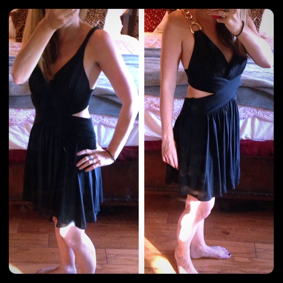 BCBG black dress w/ cut-out back