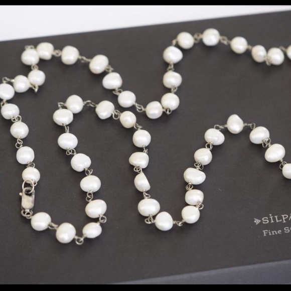 White Pearl 32" long Necklace