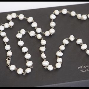 White Pearl 32" long Necklace