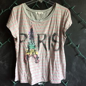 Gray striped Paris shirt