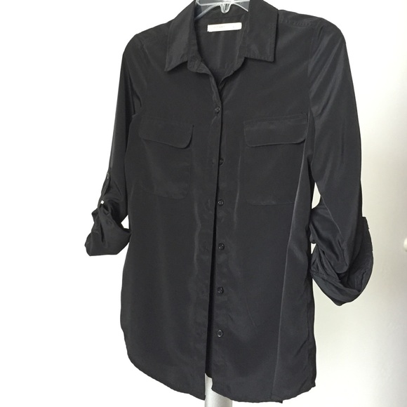 Silky Button Down Blouse