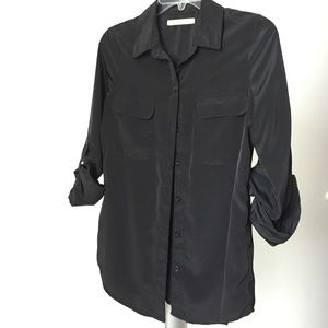 Silky Button Down Blouse