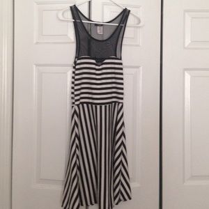 Black and White Striped Dress