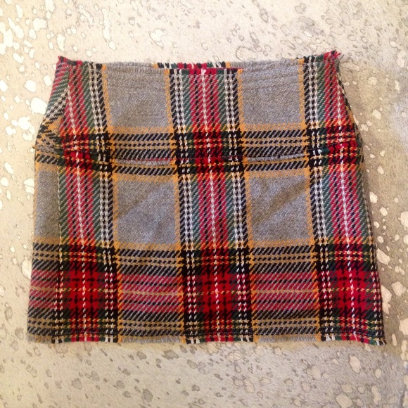 J. Crew plaid wool skirt