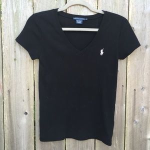 Ralph Lauren v neck polo shirt medium