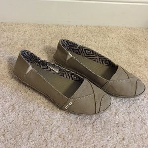 Crocs ballet flats, khaki color