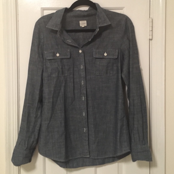 J crew denim button down shirt