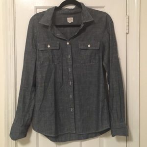 J crew denim button down shirt