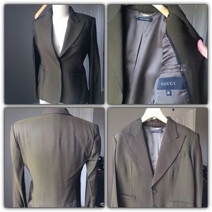Gucci Olive Blazer w/ Gucci Hanger Size 38