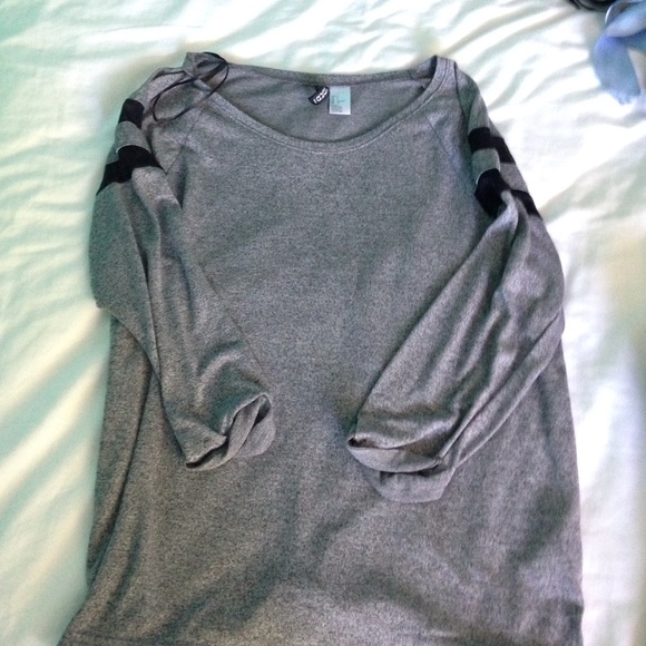 Gray and black shirt