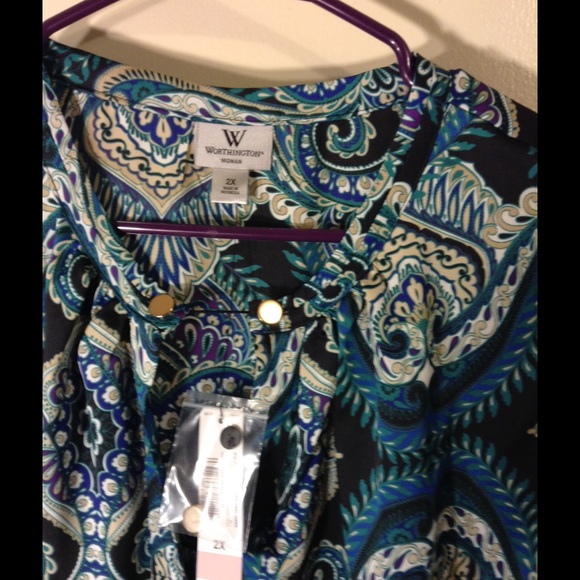 Gianetta Blue Multi Color Blouse