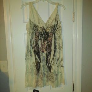 Angel wing yellow dress size L