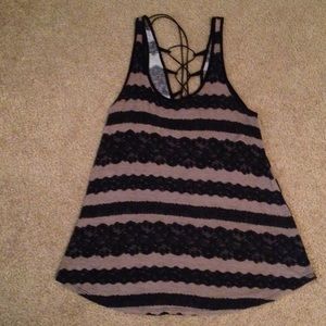 Black and Beige tank