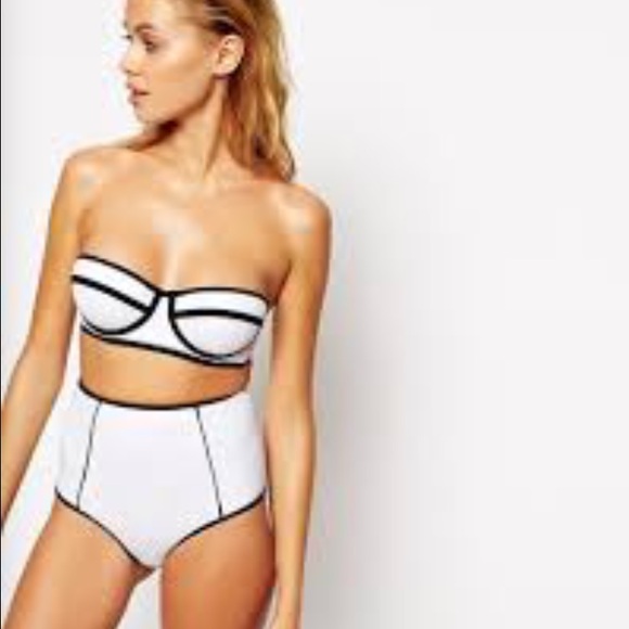 ASOS high waisted bikini bottom size 10
