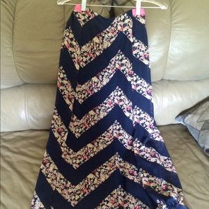 Floral floor length flowy skirt