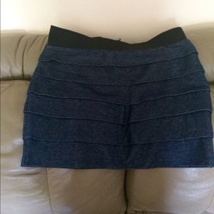 Express imitation jean skirt