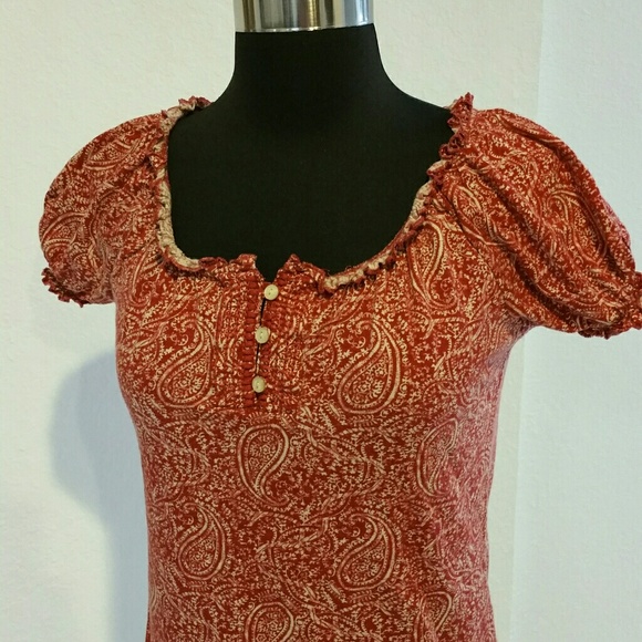 RALPH LAUREN PAISLEY CUTE TOP XS - Picture 2 of 4