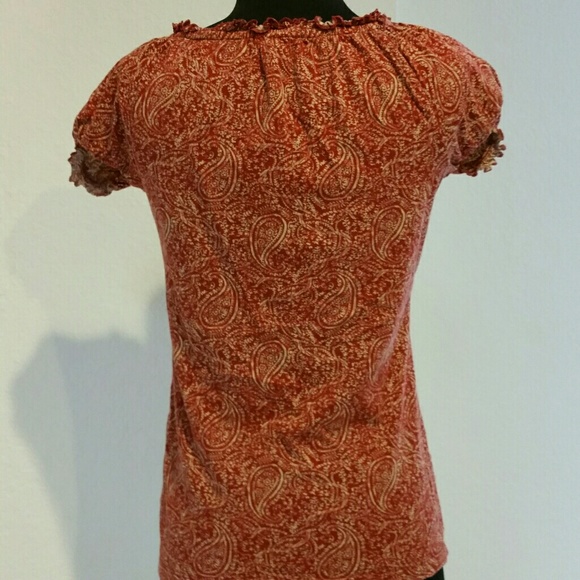 RALPH LAUREN PAISLEY CUTE TOP XS - Picture 3 of 4