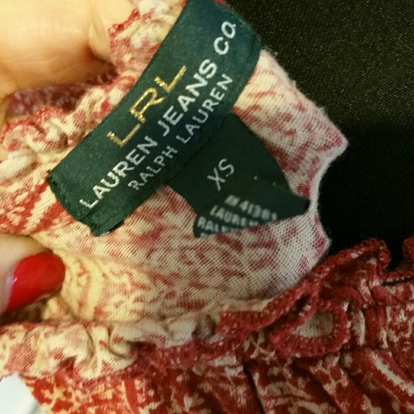 RALPH LAUREN PAISLEY CUTE TOP XS - Picture 4 of 4