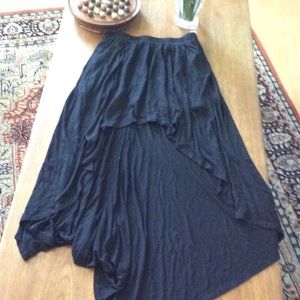 Black High Low Skirt