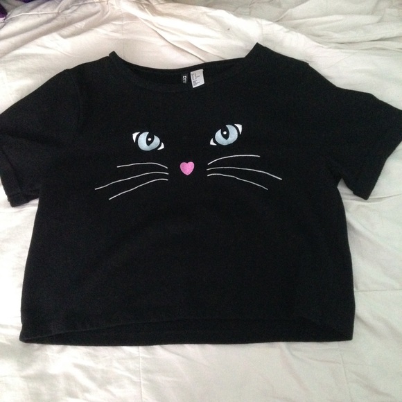 h&m black crop top
