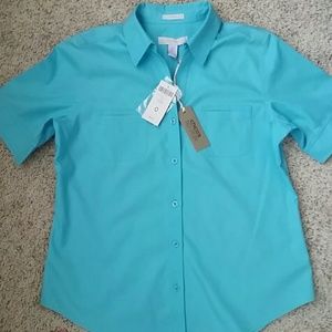 💙Chico's NO IRON shirt , short sleeve