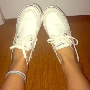 Sperry canvas boat shoes