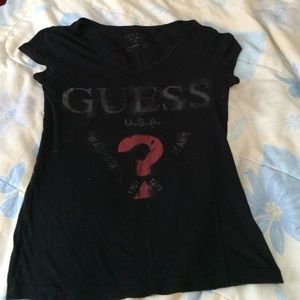 Guess Black Logo T shirt